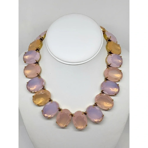 J. Crew Iced Quartz Peach & Pink Necklace - Picture 1 of 3